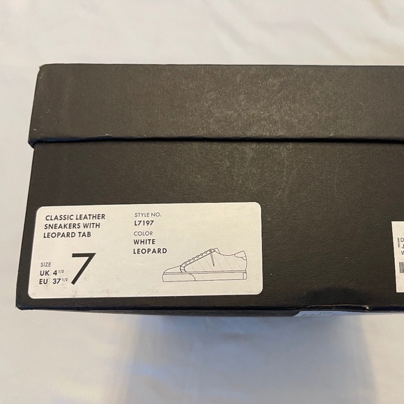 J.Crew | Classic Leather Sneaker | Leopard Tab | Size 7 - Picture 2 of 8